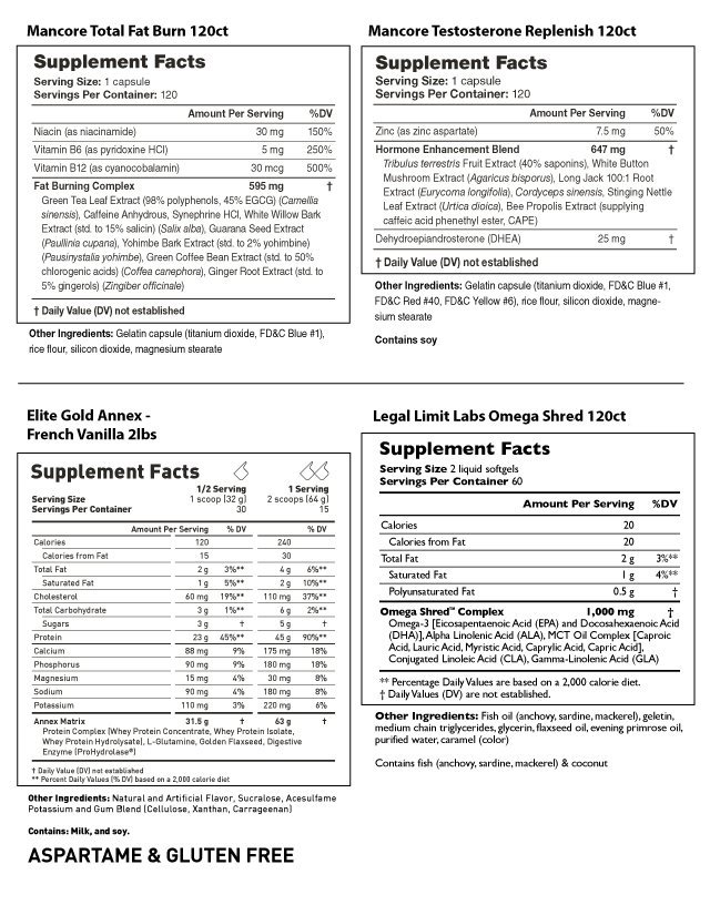 Complete Vitality Stack - Nutrition Facts Complete Vitality Stack -Nutrition Facts