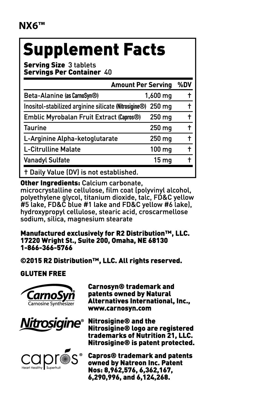 Elite Gold Elite Stack 2-Pack - Nutrition Facts Elite Gold Elite Stack 2-Pack - Nutrition Facts