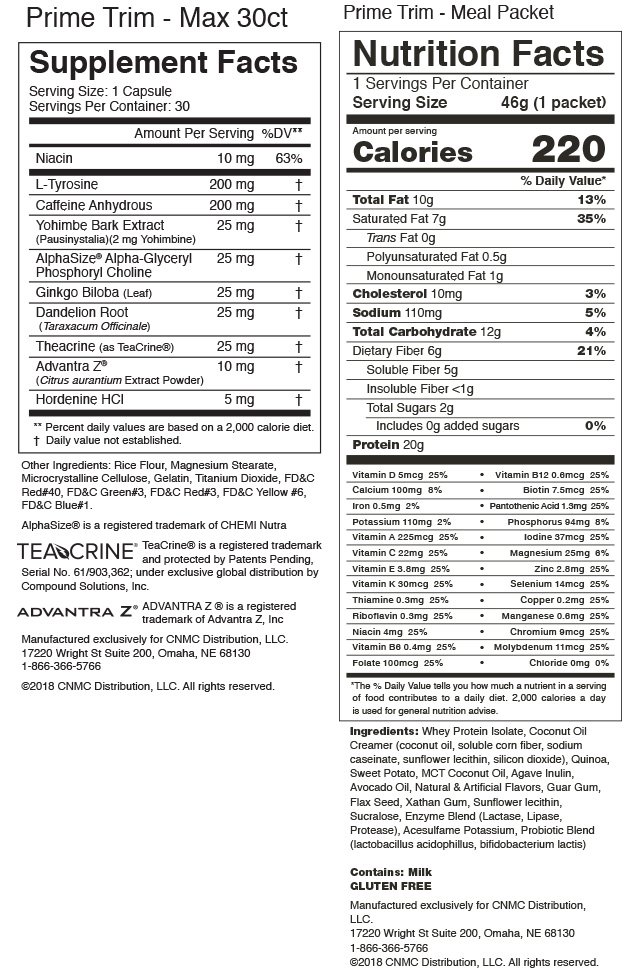 Prime Trim Starter Kit - Nutrition Facts Prime Trim Starter Kit -Nutrition Facts